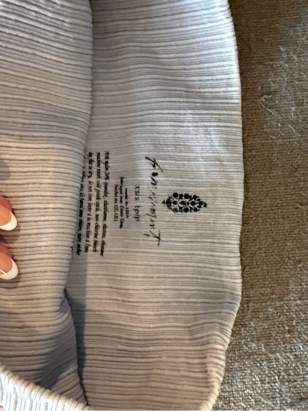 FP Movement by Free People Ivory Ribbed Leggings